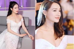 Váy trễ vai gây tò mò cho 'cư dân' mạng của Nhã Phương