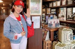 Diễn viên Thúy Ngân ghi hình chương trình 'Phiêu lưu cùng Gulliver' tại Nhật
