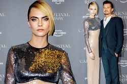 Siêu mẫu đồng tính Cara Delevingne diện đầm xuyên thấu lộ nội y