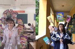 'New trend' đầu năm học: Giới học sinh đua nhau chụp ảnh cùng sách giáo khoa theo phong cách 'nghìn mắt nghìn tay'