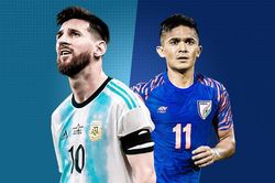 Messi thua sao Ấn Độ ở top cầu thủ ghi bàn nhiều nhất cho ĐTQG