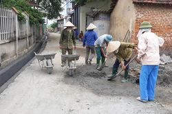Vĩnh Phúc: Xã An Hòa huy động sức dân trong xây dựng cống rãnh thoát nước