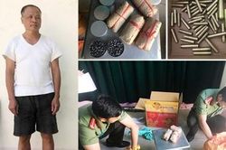 Người đàn ông bị bắt cùng nhiều vật liệu nổ