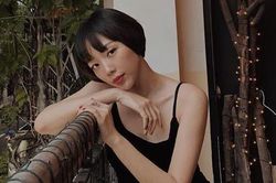 Tóc Tiên được khen trông như búp bê với kiểu tóc mái thưa, nhuộm đen