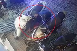 Bẻ khóa thành công xe tay ga, trộm bị phát hiện khi cố cắt dây xích