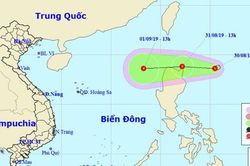 Xuất hiện áp thấp nhiệt đới giật cấp 8 gần Biển Đông