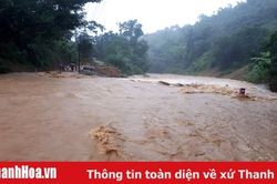 Huyện Thường Xuân: Nhiều tuyến đường bị chia cắt do ngập lụt