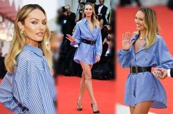 Mặc váy như pyjama của chồng, siêu mẫu Nam Phi khoe chân dài mê mải