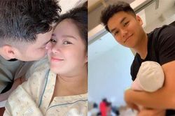Lê Phương khoe chồng trẻ vừa bế con vừa mở nhạc cách mạng ôn bài trước giờ đi diễn siêu dễ thương