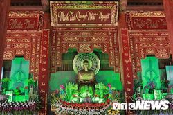 Ngôi đền vừa làm lễ khai quang an vị tượng Chủ tịch Hồ Chí Minh và Đại tướng Võ Nguyên Giáp