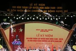 Phó Thủ tướng Vương Đình Huệ dự Lễ Kỷ niệm 550 năm thành lập huyện Nghi Xuân, tỉnh Hà Tĩnh