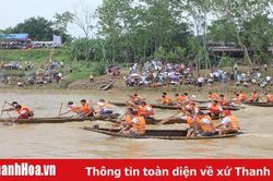 Sôi nổi Lễ hội đua thuyền truyền thống tại xã Quý Lộc