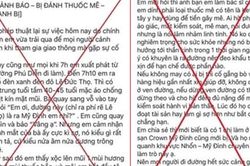 Truy tìm kẻ tung tin nhảm 'dùng Ketamin làm thuốc mê để cướp tài sản'