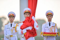 Nghi lễ thượng cờ ngày Quốc khánh 2/9 ở Lăng Chủ tịch Hồ Chí Minh