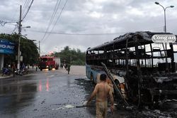 Đang chạy thì bốc cháy