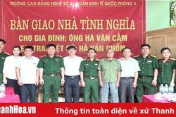 Bàn giao nhà tình nghĩa cho gia đình thân nhân liệt sỹ tại huyện Mường Lát