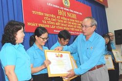 Liên đoàn Lao động tỉnh Khánh Hòa tuyên truyền, kỷ niệm 50 năm thực hiện Di chúc của Chủ tịch Hồ Chí Minh