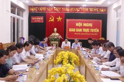 Giao ban trực tuyến góp ý báo cáo tổng kết 5 năm thực hiện Quy chế bầu cử trong Đảng