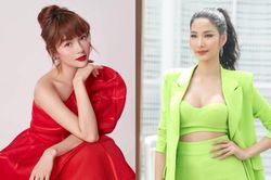 Minh Hằng, Hoàng Thùy diện trang phục neon sặc sỡ