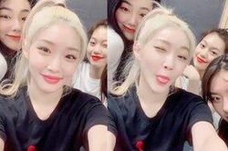 Chungha đăng ảnh thu âm với Mina, Sohye và Doyeon: Ngày I.O.I tái hợp sắp đến thật rồi!