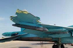 Cận cảnh thiệt hại của 'Thú mỏ vịt' Su-34 sau vụ va chạm trên bầu trời Lipetsk