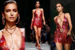 Irina Shayk khoe trọn vẻ nóng bỏng với váy ngắn xẻ sâu