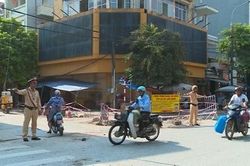 Đường phố Hưng Yên ngổn ngang vì công trường thi công hệ thống thu gom nước thải