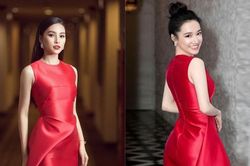 Hoa hậu Tiểu Vy và Nhã Phương khoe vóc dáng trong cùng 1 bộ váy