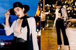 Thời trang phang thời tiết: Kỳ Duyên diện áo mỏng tang giữa trời 14 độ, khoe body 'đốt mắt' khi dự show Saint Laurent