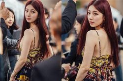 Suzy xinh đẹp tựa nữ thần, khoe vai trần gợi cảm khi tham dự show diễn của Dior