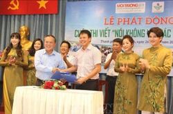 Phát động cuộc thi viết 'Nói không với rác thải nhựa'