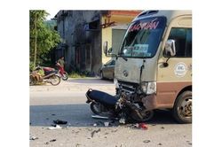 Ô tô khách lấn đường khiến nam sinh lớp 9 tử vong?