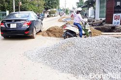 Thi công mương thoát nước không đảm bảo an toàn giao thông