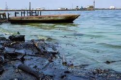 'Thủy triều đen' bao phủ hồ nước Maracaibo của Venezuela