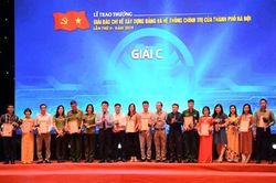 66 tác phẩm nhận giải thưởng báo chí về xây dựng Đảng và phát triển văn hóa của TP Hà Nội