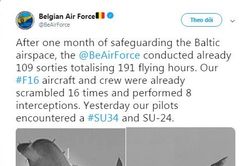 NATO công bố hình ảnh ngăn chặn máy bay siêu thanh Su-34 và Su-24 của Nga