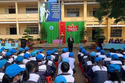 Hơn 800 học sinh tham gia 'Xây dựng văn hóa ứng xử học đường'