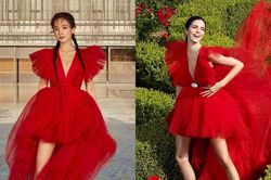 Dương Mịch diện váy khoe ngực, fan phát hiện đụng hàng Kendall Jenner