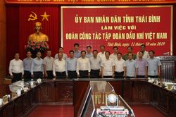 Tổng giám đốc PVN Lê Mạnh Hùng làm việc với lãnh đạo UBND tỉnh Thái Bình