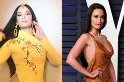 Vẻ gợi cảm vô đối của ca sĩ Mỹ mặc áo dài không quần