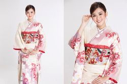 Á hậu Tường San diện kimono xinh đẹp, hóa mỹ nhân xứ Phù Tang