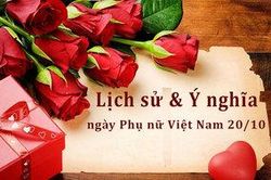 Lịch sử và ý nghĩa ngày Phụ nữ Việt Nam 20/10