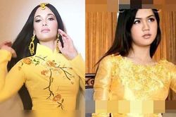 Ngọc Trinh mặc áo dài lộ 'đủ hết'... phản cảm như ca sĩ Mỹ