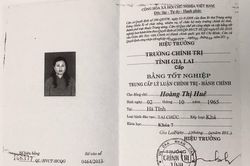 Xem xét cách chức Hiệu trưởng dùng bằng THPT giả