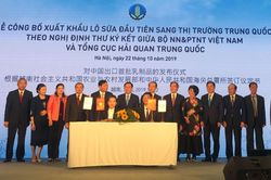 Lần đầu tiên sản phẩm sữa tươi của Việt Nam xuất khẩu sang thị trường Trung Quốc