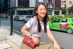 Hot girl Khánh Vy bắt đầu chuộng đồ hiệu, thích mặc váy xòe nữ tính
