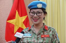 Nữ sĩ quan mũ nồi xanh thứ 3 của Việt Nam tham gia gìn giữ hòa bình