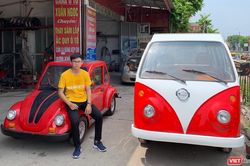 Hành trình gian nan của cậu học sinh Nam Định mày mò 'chế' ô tô xanh