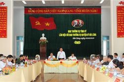 Ban Thường vụ Tỉnh ủy Quảng Trị làm việc với Ban Thường vụ Huyện ủy Hải Lăng
