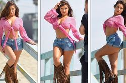 Mẫu nội y Demi Rose quá gợi cảm với áo buộc ngực buông lơi